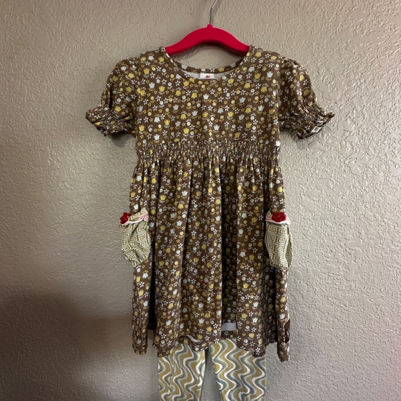 Matilda Jane Serendipity Sugar & Spice floral lap dress w/ dizzy ruffle leggings - Picture 4 of 9